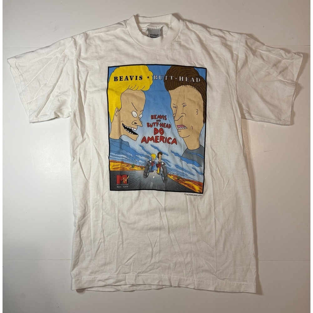 VTG Beavis Butthead 1996 Do America Tour t-shirt Size Large Stanely Desantis
